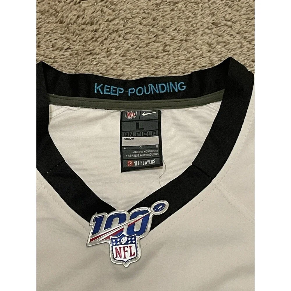 Rare Efe Obada Carolina Panthers Nike Football Jersey Mens Sz Large Stitched